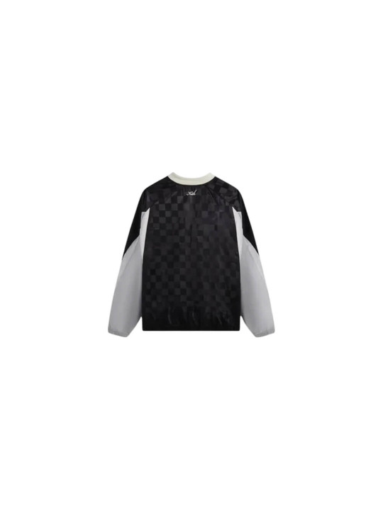 KITH Checkered Satin Dayton Combo Pullover | Black & White | STW