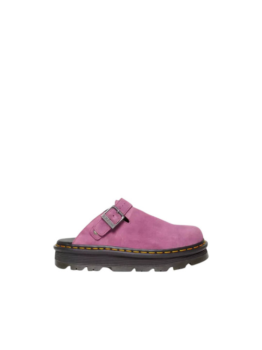 Dr Martens Zebzag Suede Casual Slingback Platform Mules | Pink | STW