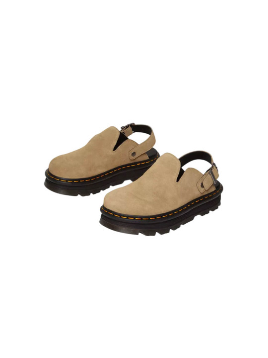 Dr Martens Zebzag Suede Casual Slingback Platform Mules | Brown | STW