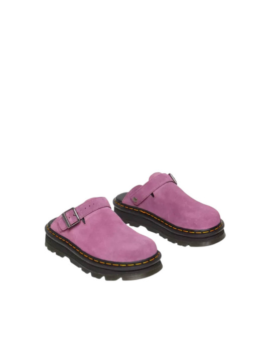 Dr Martens Zebzag Suede Casual Slingback Platform Mules | Pink | STW