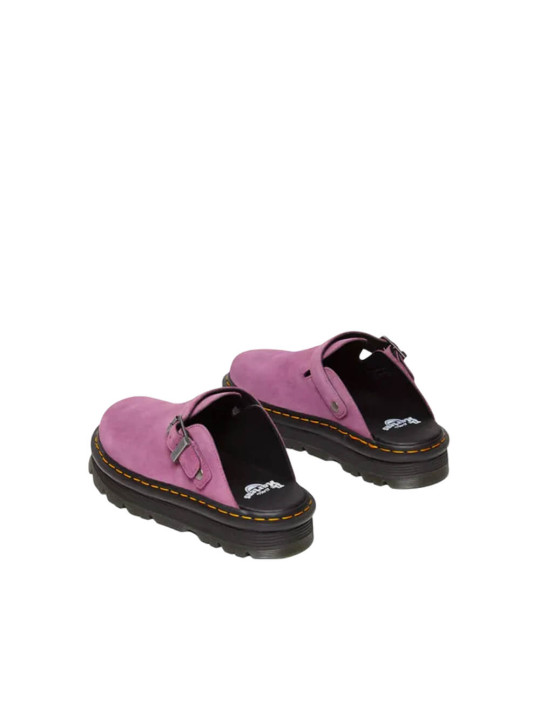 Dr Martens Zebzag Suede Casual Slingback Platform Mules | Pink | STW