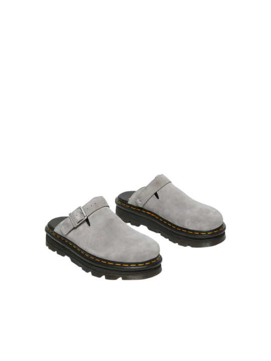 Dr Martens Zebzag Suede Casual Slingback Platform Mules | Grey | STW