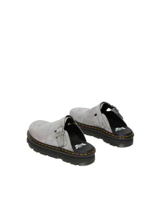 Dr Martens Zebzag Suede Casual Slingback Platform Mules | Grey | STW