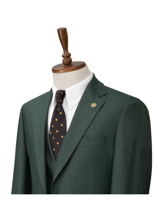 Bilbao Two Button Three Piece Premium Suit | Green