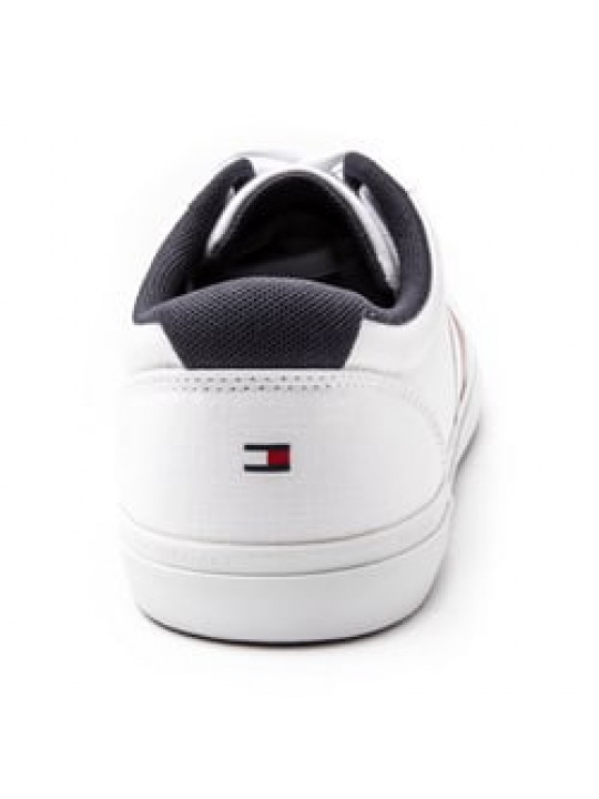 Tommy Hilfiger Men's Low Top Lace Up Sneakers | White