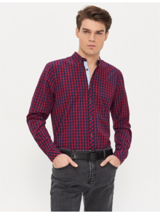 Quality LS Checked Shirt | Red And Blue