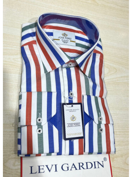 Jose Perez Striped LS Shirt | Multicolored