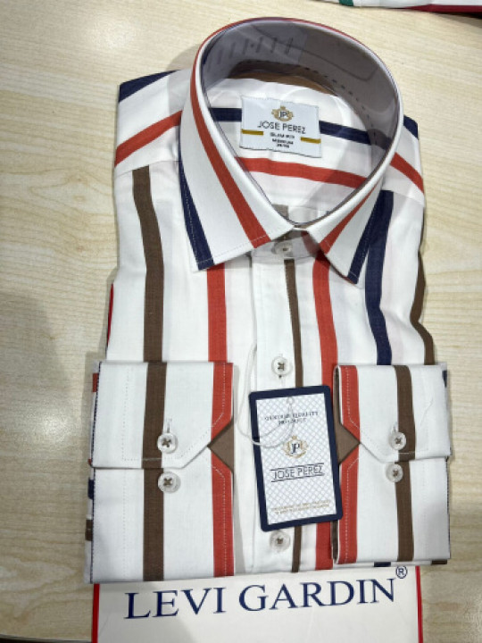 Jose Perez LS Shirt With Stripes | Multicolored