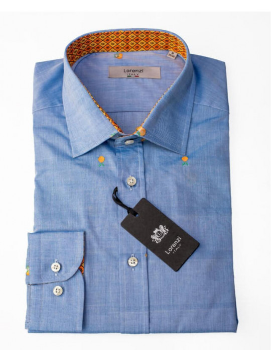 Lorenzi Italy LS Shirt | Blue
