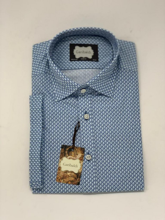 Garibaldi Italy Boxed SS Shirt | Blue