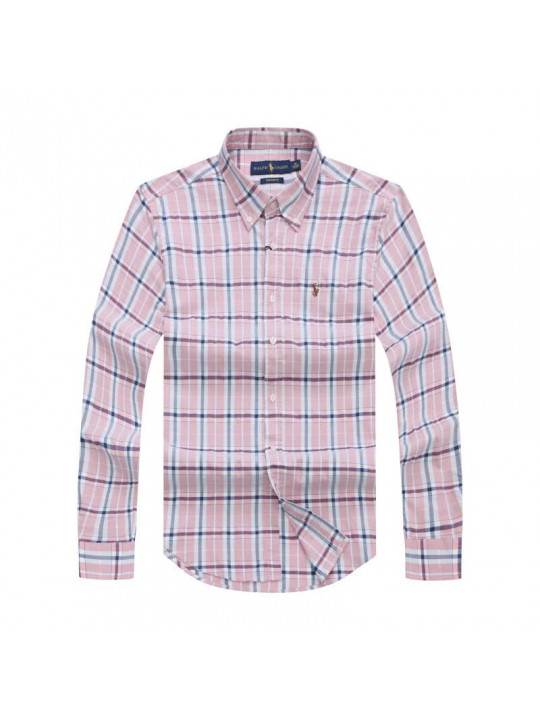 Polo Ralph Lauren Check Oxford LS Shirt |Pink