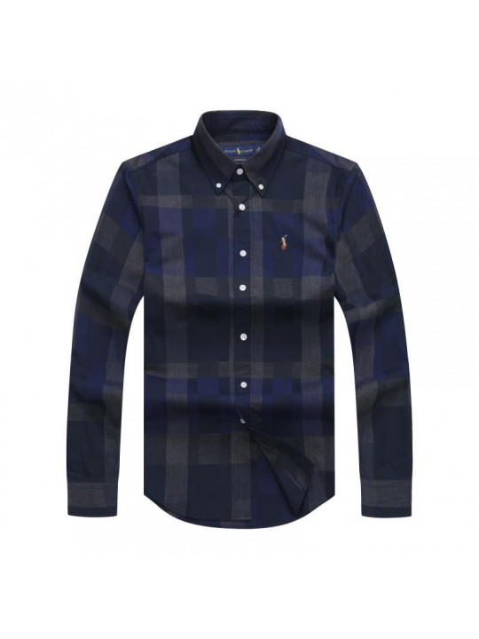 Polo Ralph Lauren Check Oxford LS Shirt | Dark Blue