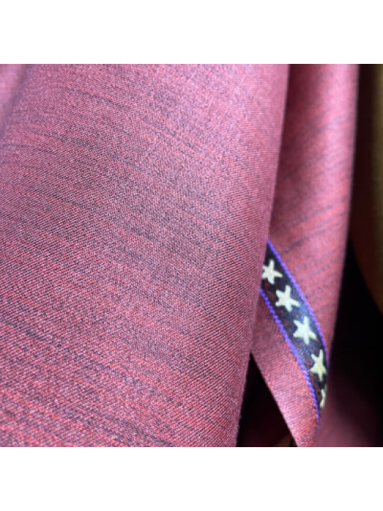 Minimal Striped  Premium 7 Star Italian Cashmere (1 Yard)   | Mountbatten pink