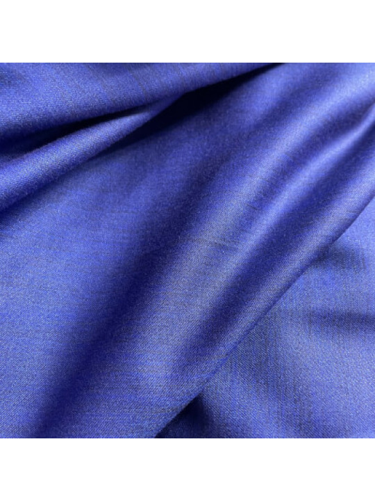 Minimal Striped  Premium 7 Star Italian Cashmere  (1 Yard) | Savoy Blue