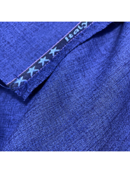 Minimal Striped  Premium 7 Star Italian Cashmere (1 Yard)  | Violet Blue