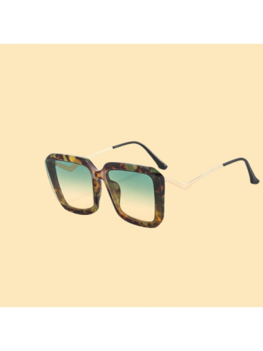 M335 Square Metal Fashion Sunglasses - Camo