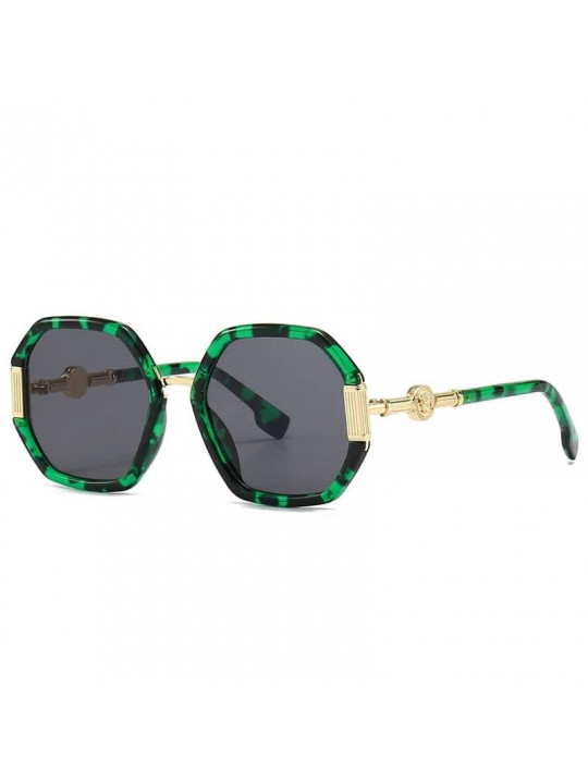 Luxury Square Metal Women's sunglasses - Green