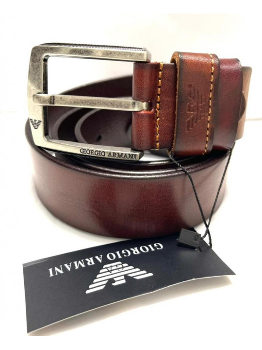 New High Quality Leather Giorgio Armani Belt | Brown