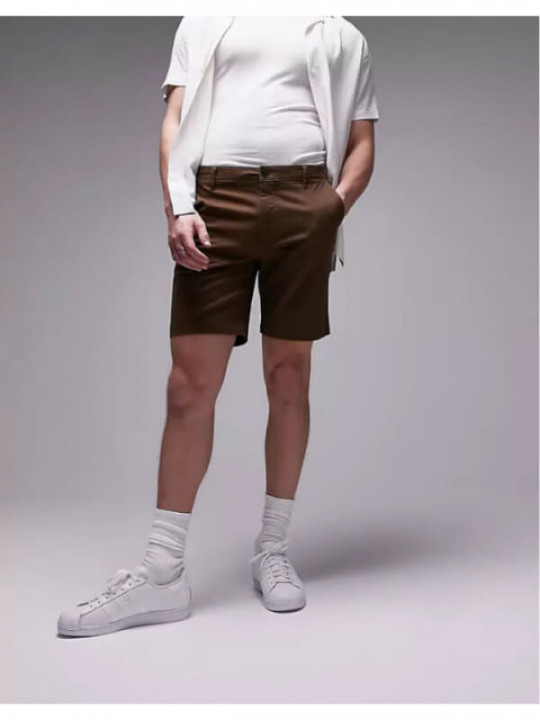 New Men Lacoste Chinos Shorts | Brown
