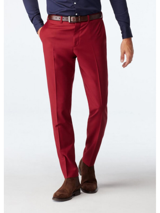 New Men Moncler Smart Fit Stretch Chinos Pants | Red