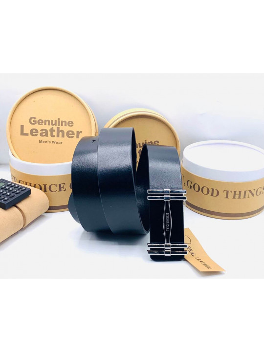 New Hermes Black Leather Belt