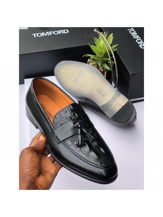 Tom Ford Croc Men’s Shoe - Black