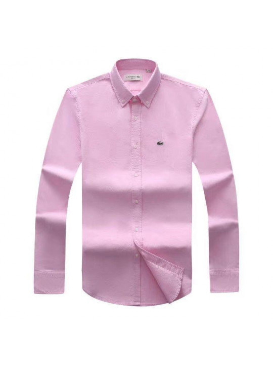 New Lacoste Plain LS Shirt | Pink