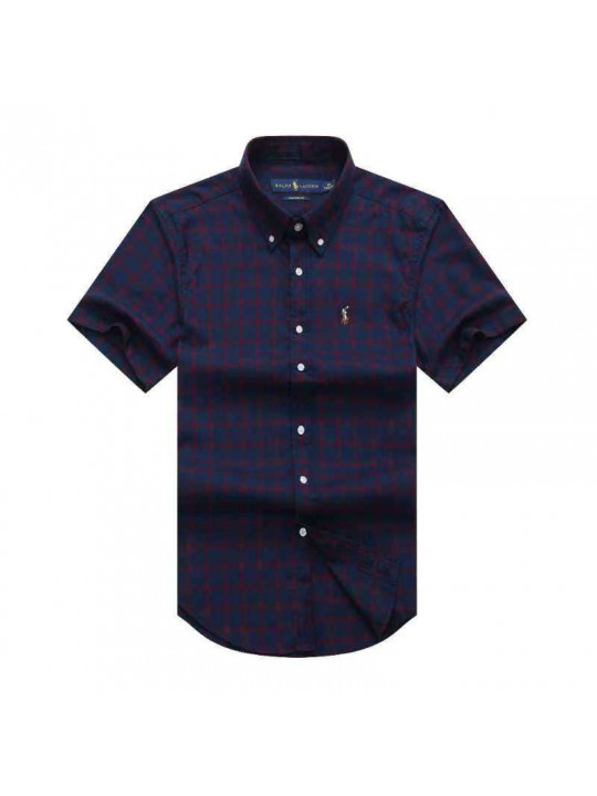 POLO RALPH LAUREN CHECKED SS SHIRT |FADED BLACK