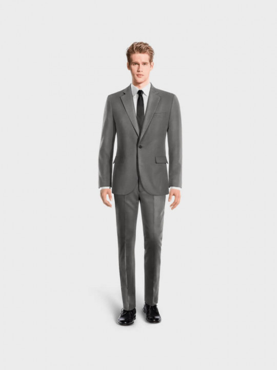 New Men One Button Two Piece Suit | GREY