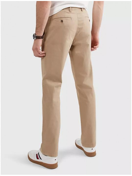 Men's Chinos Pants by TOMMY HILFIGER Smart Fit Stretch  details | BROWN