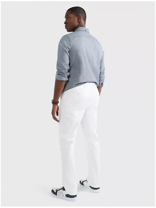 Men's Chinos Pants by TOMMY HILFIGER Smart Fit Stretch  details | WHITE