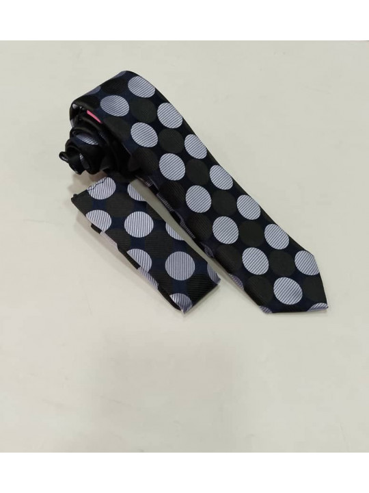 New Men Dotted Tie with Matching Pocket Square | Multicolor