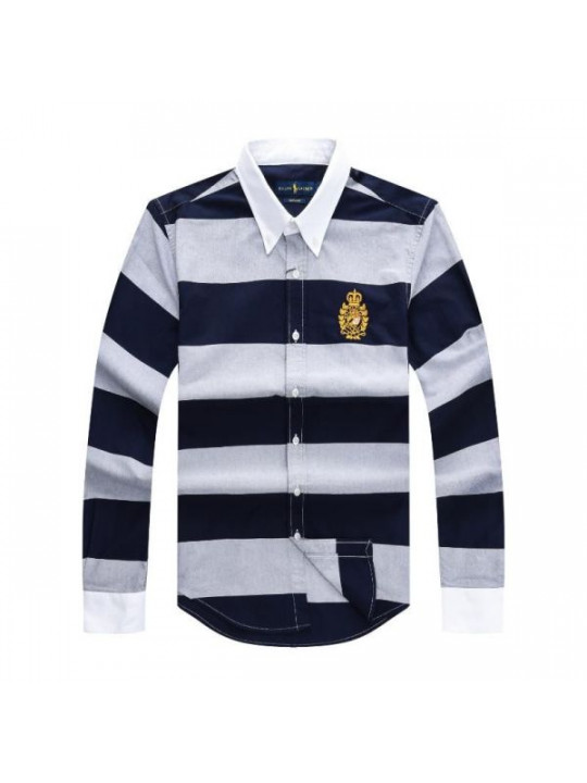 New Polo Ralph Lauren Striped Shirt | Grey | Blue