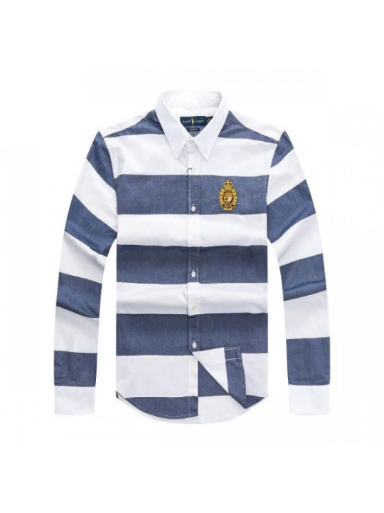 New Polo Ralph Lauren Striped Shirt | White | Grey