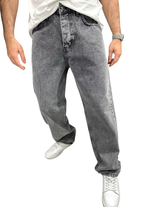 High Quality male Faded Loose Fit Jeans | Grey