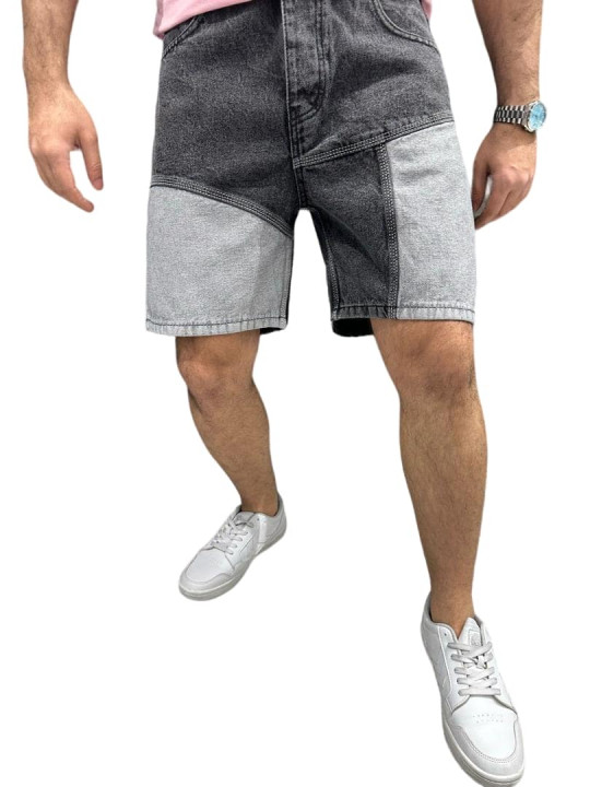 New Men Styled Denim Cargo Loose Jeans Short | Grey