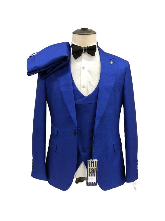 Men's Maligan Full Three Piece Suits | Blue