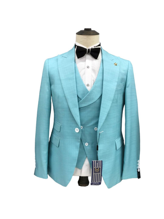 Men's Maligan Full Two Piece Suits | Sky Blue