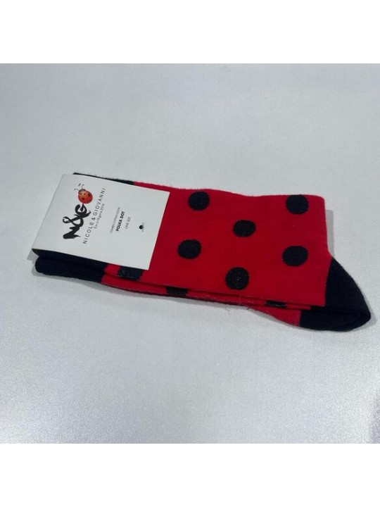 Original Nicole & Giovanni luxury cotton 2pc Socks | Red