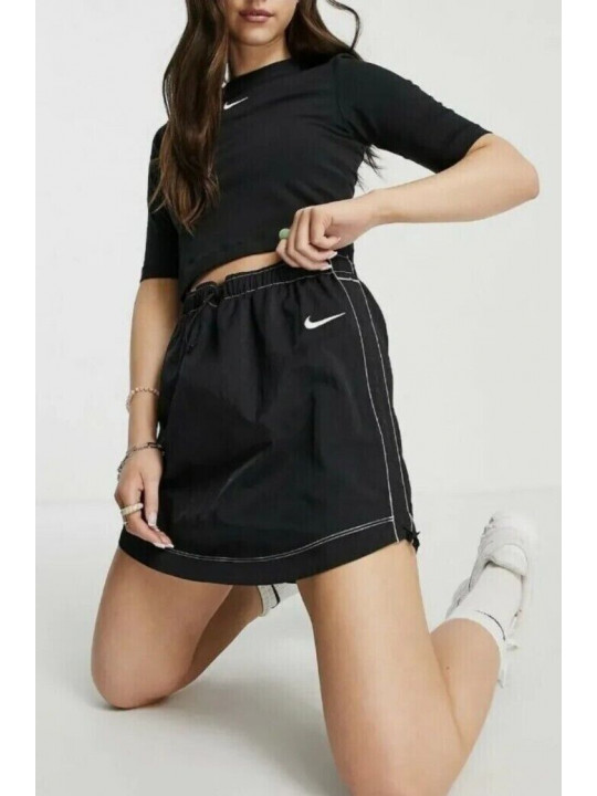 Original Nike W NSW Swoosh Woven HR Skirt | Black