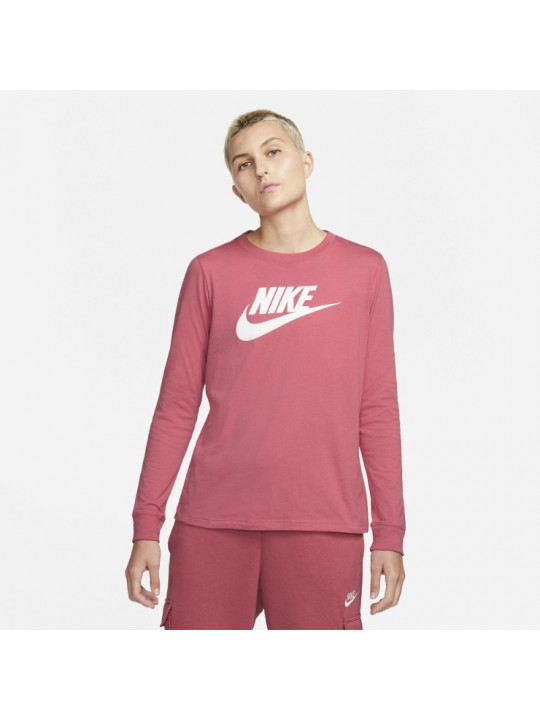 Original Nike W NSW Tee Essential LS Icon Futura | Pink