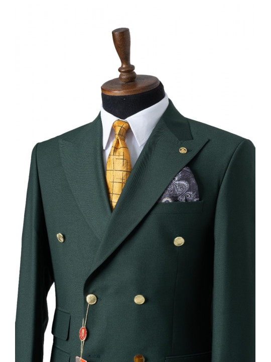Men's Maestro Double Breasted Suit | Green