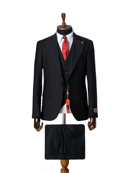 Men's Maestro Single Button Suit | Black