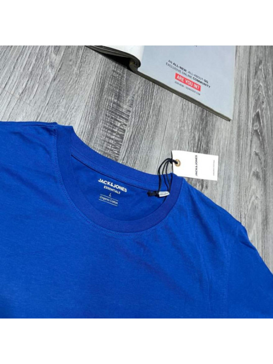 New Men Jack & Jones Essentials Plain T-Shirt | Blue