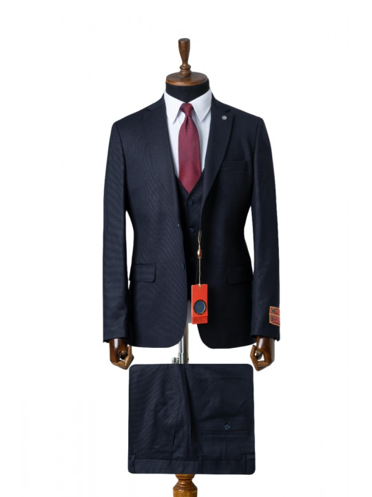 Men's Maestro Full Three Piece Suit | Dark Blue