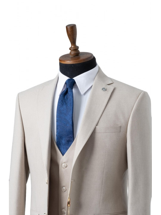 Men's Maestro Full Three Piece Suit | Off White