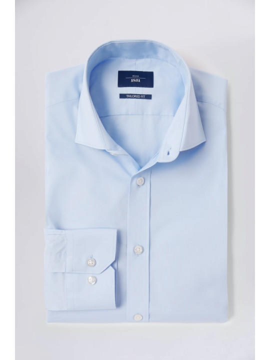 Moss Slim Fit Long Sleeve Shirt | Blue 