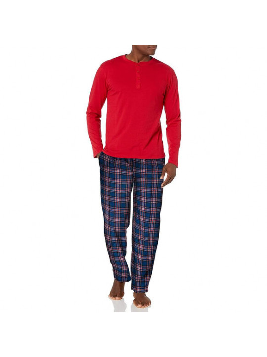 Tailor Vintage Sleepwear 2 Pieces Set | Red & Blue 