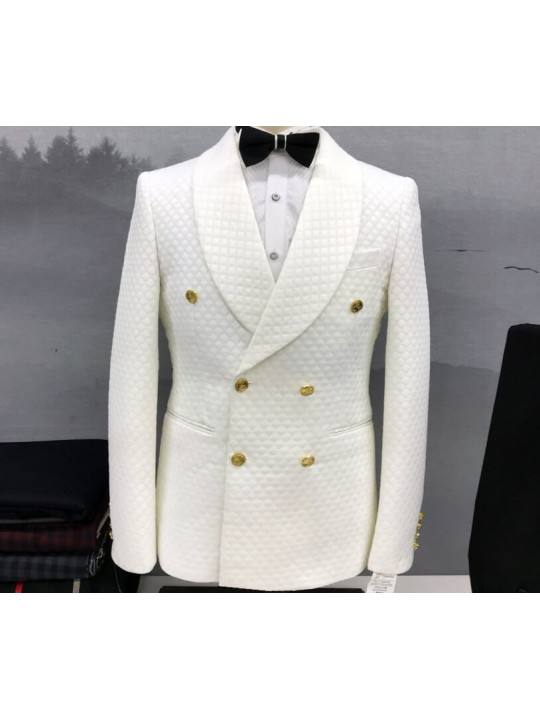 New Arrival Double Breasted Suit | White