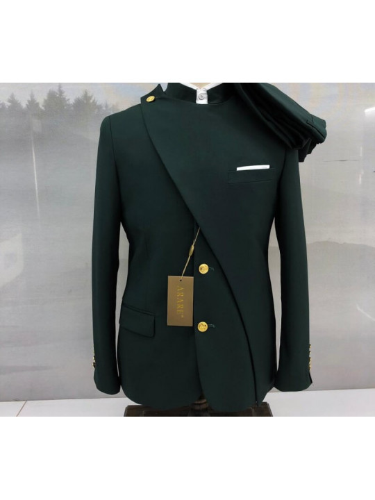 New Men Double Layered Suit | Green
